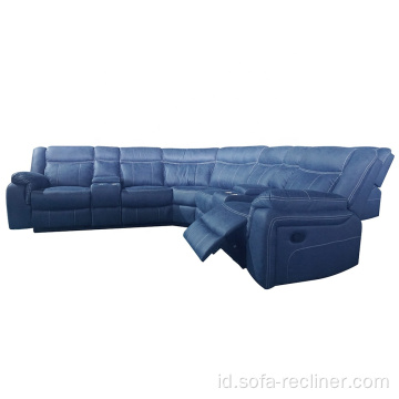 Furniture ruang tamu reclining sudut sofa set